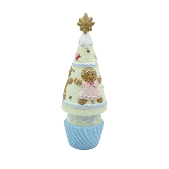 Figura Cupcake Arbol Navidad con Led