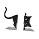 thumbnail image 1 of Sujetalibros De Gato, Escultura De Gato Negro, Soporte De Libros De Metal Para El Escritorio Del Hogar, Sala De Estar A, 1 of 5