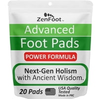Almohadillas Para Pies Zenfoot Advanced, Zeolita, Cúrcuma Y Jengibre, Paquete De 20