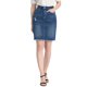 thumbnail image 1 of INSPIRE CHIC Falda de Mezclilla para Mujer Cintura Alta Dobladillo Desgastado Falda Corta de Jean Azul Vintage XL, 1 of 6