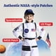 thumbnail image 3 of Disfraz de astronauta de la NASA para niños, disfraz de Estados Unidos, blanco con gorra, 3 of 8
