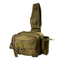 Magideal - Bolsa De Almacenamiento De Aparejos De Pesca, Riñonera De Pesca, Soporte De Caña, Bolsa De Almacenamiento De Riñonera, Impermeable De Gran Capacidad, Caqui