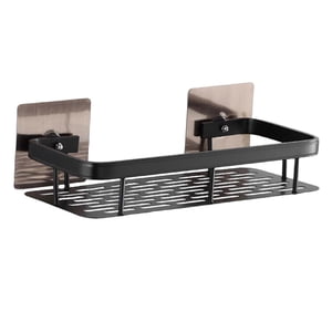 Magideal - Estante De Almacenamiento Para Automática Montado En La Pared, Estante De Baño, Cesta De Drenaje, Soporte Para Champú Para Accesorios De Baño Solo Rectángulo