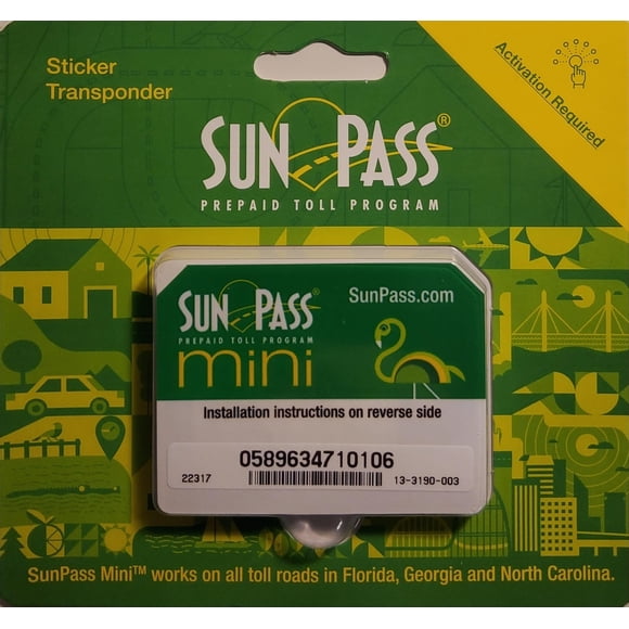 Programa de peaje prepagado SunPass Mini Sticker para Florida