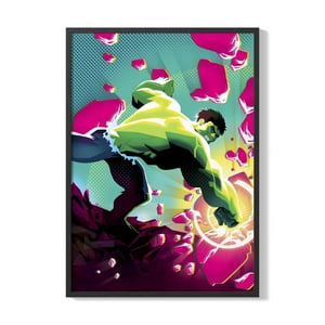 Creango - Cuadro Poster Enmarcado Hulk El Hombr Verde Decorativo