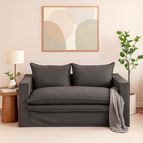 Focus - Sofá Alerce Lino Gris Con Funda Desmonstable