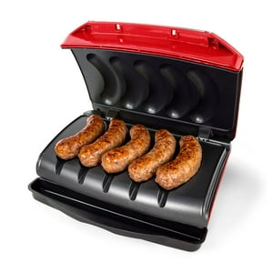 Electric Grill Nostalgia Game Day Sausage And Brat 5 Link