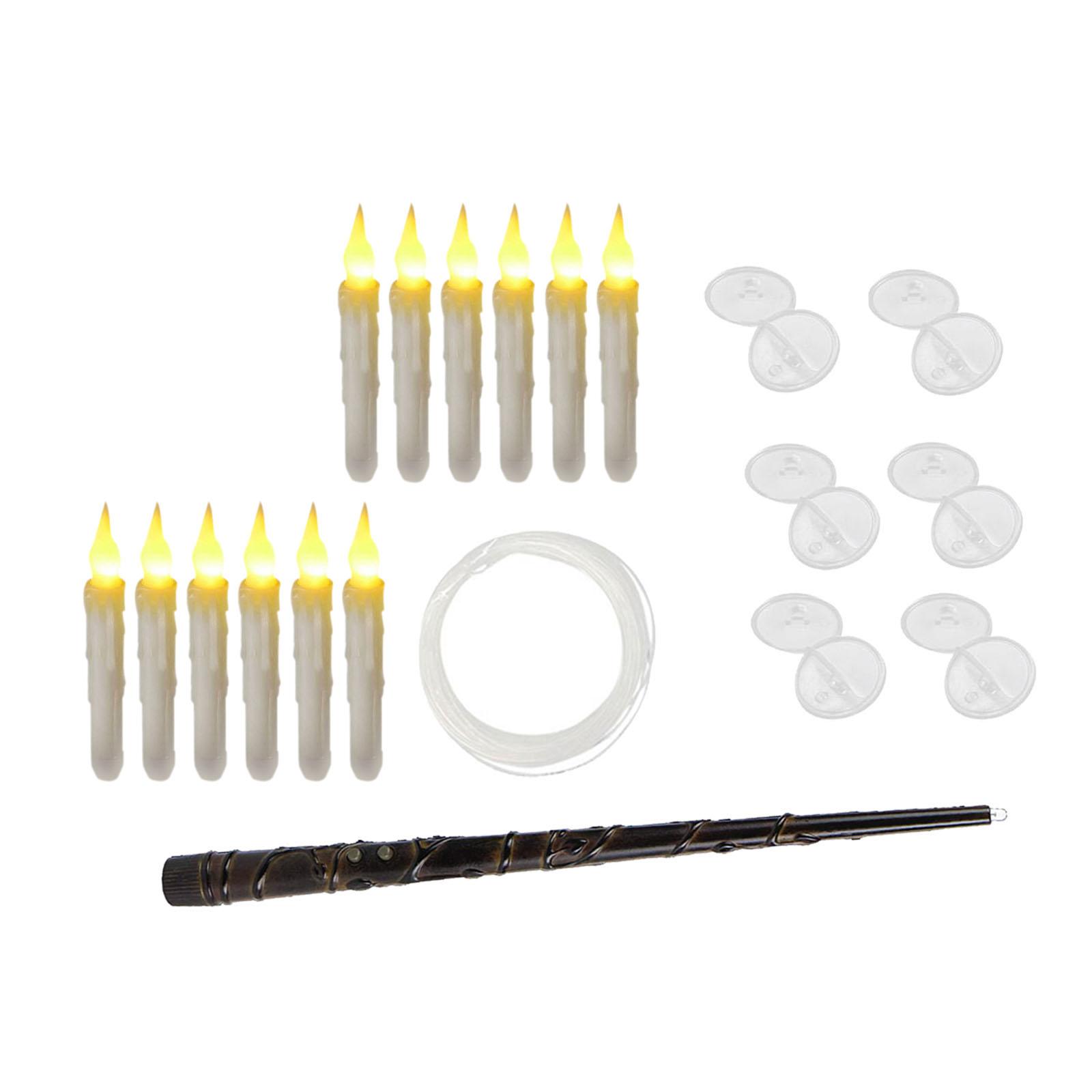 Bothyi - Velas Flotantes Para Colgar En La Ventana, Para Bodas, Interiores Y Exteriores, Halloween, 12 Unidades, Color Blanco