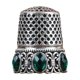 thumbnail image 3 of Dedal De Costura Dedal Duradero Para La Yema Del Dedo Para Acolchar Accesorios De Bordado Plata Con Cristal, 3 of 5