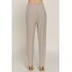 thumbnail image 3 of Saronite Pantalones Largos Elásticos Premium de Cintura Alta con Detalle de Pinzas, Beige (para Mujer), 3 of 4