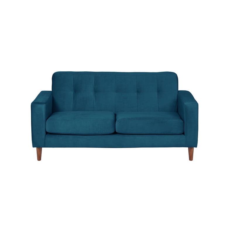 Latam Home - Sofa Salerno 2c Tela Velvet Azul Petroleo