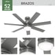 thumbnail image 4 of Ventilador de techo Hunter 132 cm plateado mate con LED, 4 of 9