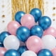 thumbnail image 4 of Globos Ztikug de látex metálico azul, 50 unidades, 30 cm, para cumpleaños, 4 of 6
