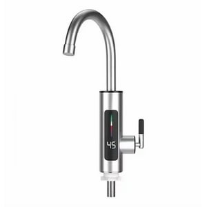 Genérico - Llave Grifo Agua Caliente Eléctrico Para Lavaplatos Color Pl Acabado Brillante Color Plateado