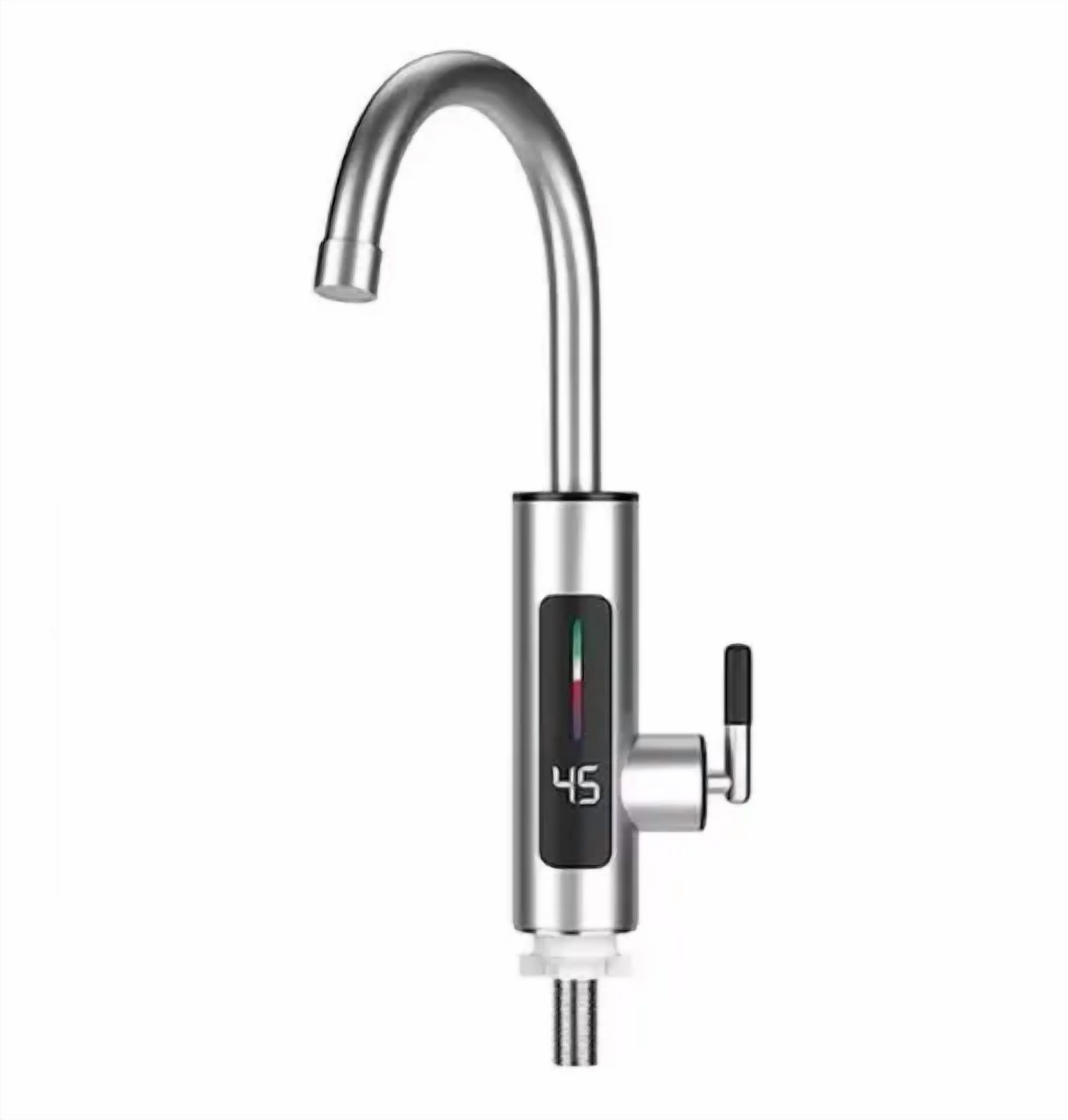 Genérico - Llave Grifo Agua Caliente Eléctrico Para Lavaplatos Color Pl Acabado Brillante Color Plateado