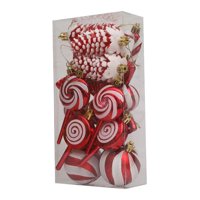 Bothyi - 15 Adornos Colgantes Navideños Para Manualidades Para Sala De Estar, Aniversario, Exterior, Color Rojo