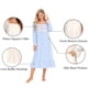 thumbnail image 3 of Camisón victoriano vintage para mujer, de manga larga, transparente, para dormir, vestido de estar por casa, 3 of 5