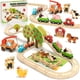 thumbnail image 1 of Set De Tren De Madera Con Animales De Granja Para Niños Pequeños, 1 of 7