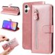thumbnail image 5 of Funda tipo cartera para Samsung Galaxy A06 5G con bolsillo con cremallera y ranuras para tarjetas – Función de soporte Rosa, 5 of 5