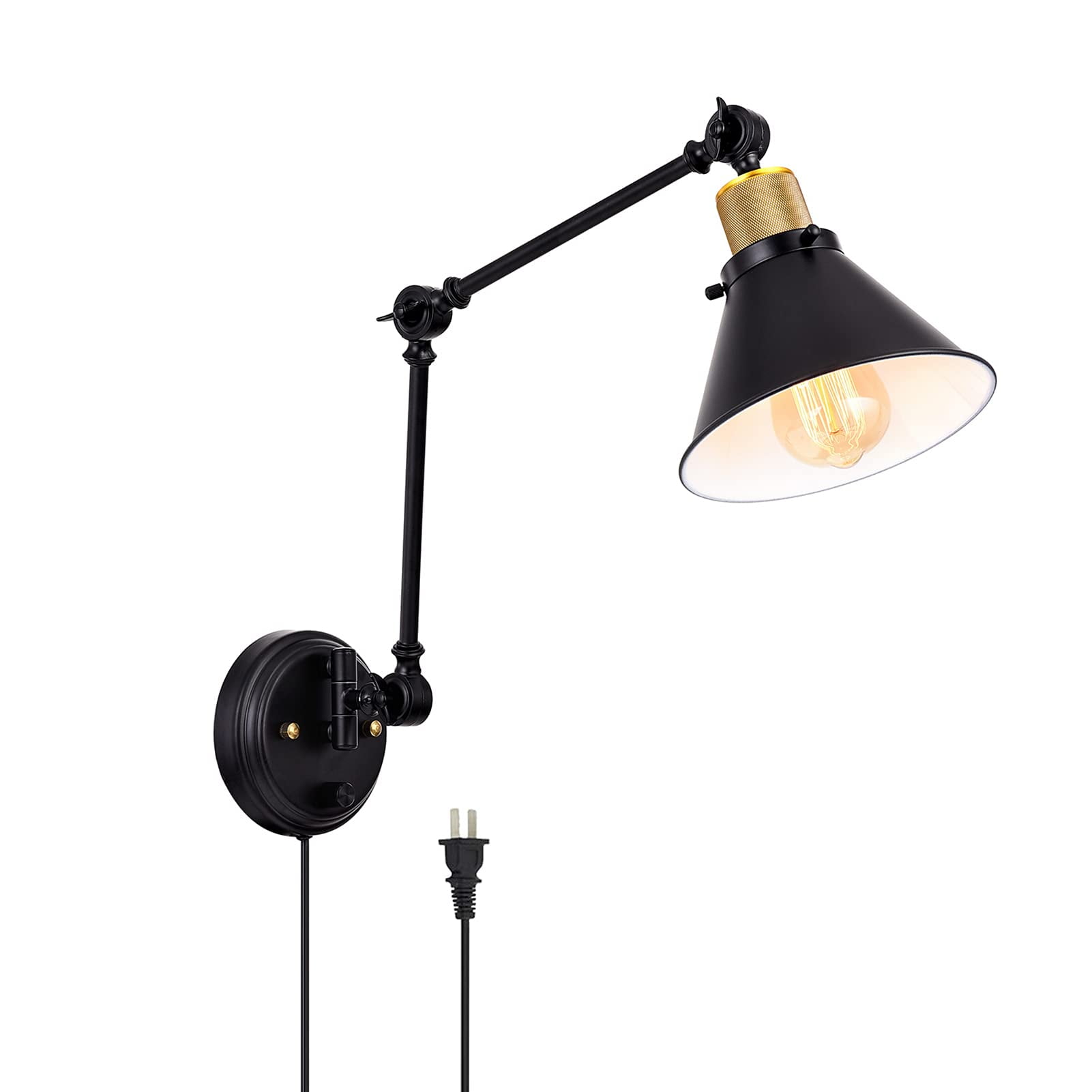 Aplique De Pared Trlife Regulable Con Brazo Articulado Y Enchufe 110v
