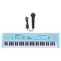 Bothyi - Teclado De Piano Eléctrico 61 Regalos Clave Instrumento De Juguete Para Espectáculo Al Aire Libre Enseñanza Azul