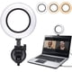 thumbnail image 1 of Kit de iluminación para videoconferencias, luz LED de video regulable de 6500 K para monitor de computadora/portátil, ideal para trabajo remoto, llamadas de Zoom, autotransmisión y transmisión en vivo, 1 of 8