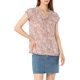 thumbnail image 5 of INSPIRE CHIC Blusa Floral de Regreso a Clases para Mujer, Manga Corta, Chifón, Casual, con Volantes, Rosa XL, 5 of 7