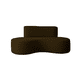 thumbnail image 1 of Sofá Curvo Moderno 3 Cuerpos Eco Cuero Café, 1 of 2
