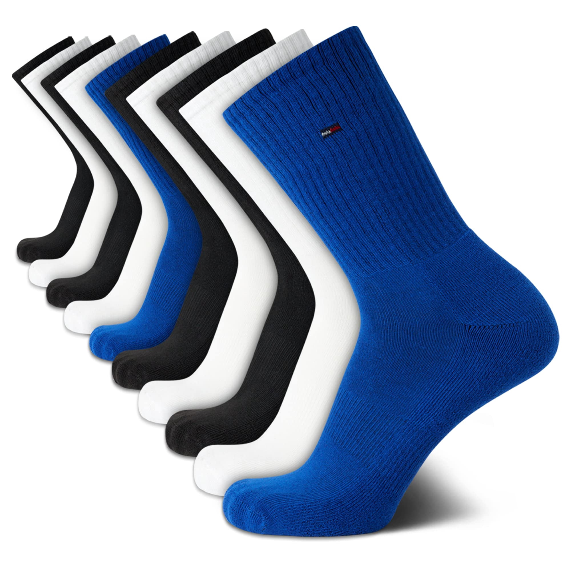 Calcetines Redondos Tommy Hilfiger, Paquete De 10 Unidades, Para Hombre, Tallas 7-12, Logotipo Azul