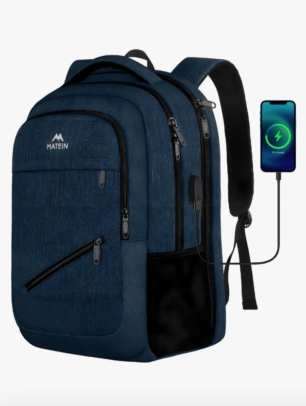 Riqui - Mochila Gris 30L Antirrobo / Impermeable / Usb