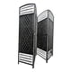 thumbnail image 2 of Biombo De Madera Resistente 4 Paneles Tejido H 200x180cm negro, 2 of 4