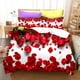 thumbnail image 1 of Romantic Rose Petals Flower Quilt Duvet Cover Set Pillowcase Children Queen3-Piece Bedding Set, 1 of 5