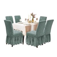 Genérica - Pack 6 Fundas Sillas Turcas Con Diseño Hojas H7