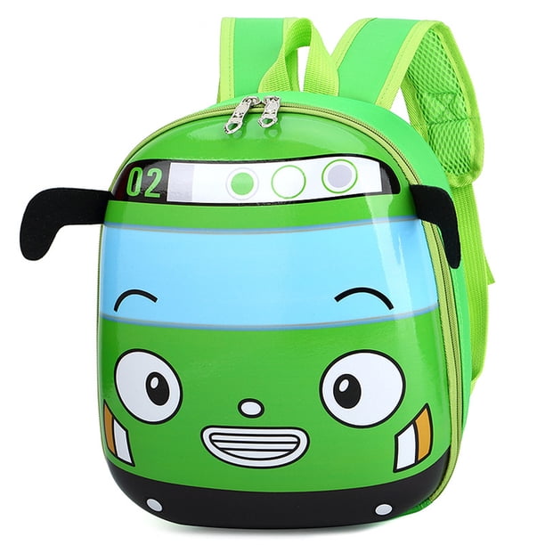 3D Cartoon Bus Daycare Bags Cute Kindergarten Children School Bag Small Travel Backpack for Boys Girls Go for An Outing