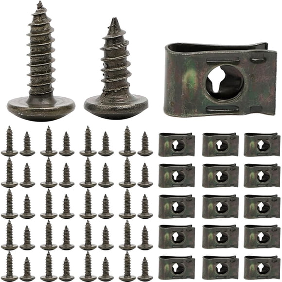 Kit Sujetadores U Clip 200 Piezas Zinc Automotriz