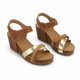 thumbnail image 4 of Sandalia Mujer Cuña Corcho Tiras Metalizadas PG6102, 4 of 9
