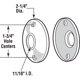 thumbnail image 2 of Rosettes Prime-Line E 2282, 5,7 cm, latón brillante, paquete de 2, 2 of 2
