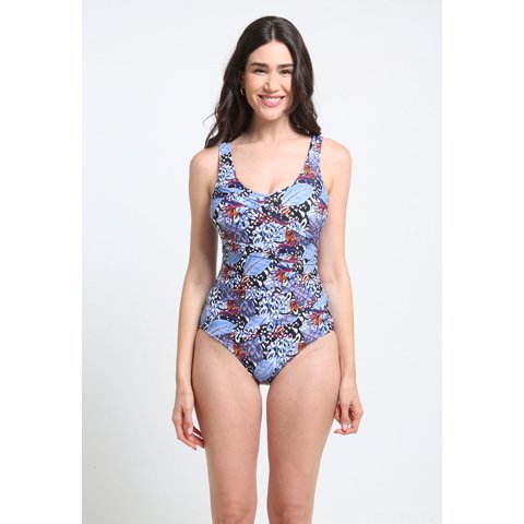 Samia - Enterito Modelador Estampado Azul Xl