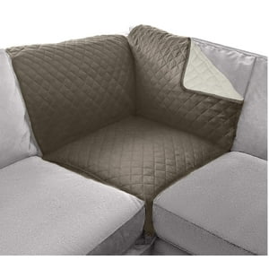 Funda Antideslizante Sofa Shield, Seccional, Grande, Patentada, De Lino Latte
