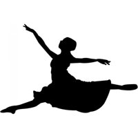 Rienda Libre Graphics - Decomural Ballerina Leap Ballet Dance Ws-15764