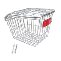 Magideal - Cesta Trasera Para Bicicleta, Portabicicletas Moderno, Fácil De Instalar, Resistente, De Alambre Metálico, Para Niños Y Adultos, Portabicicletas De Ca Plata