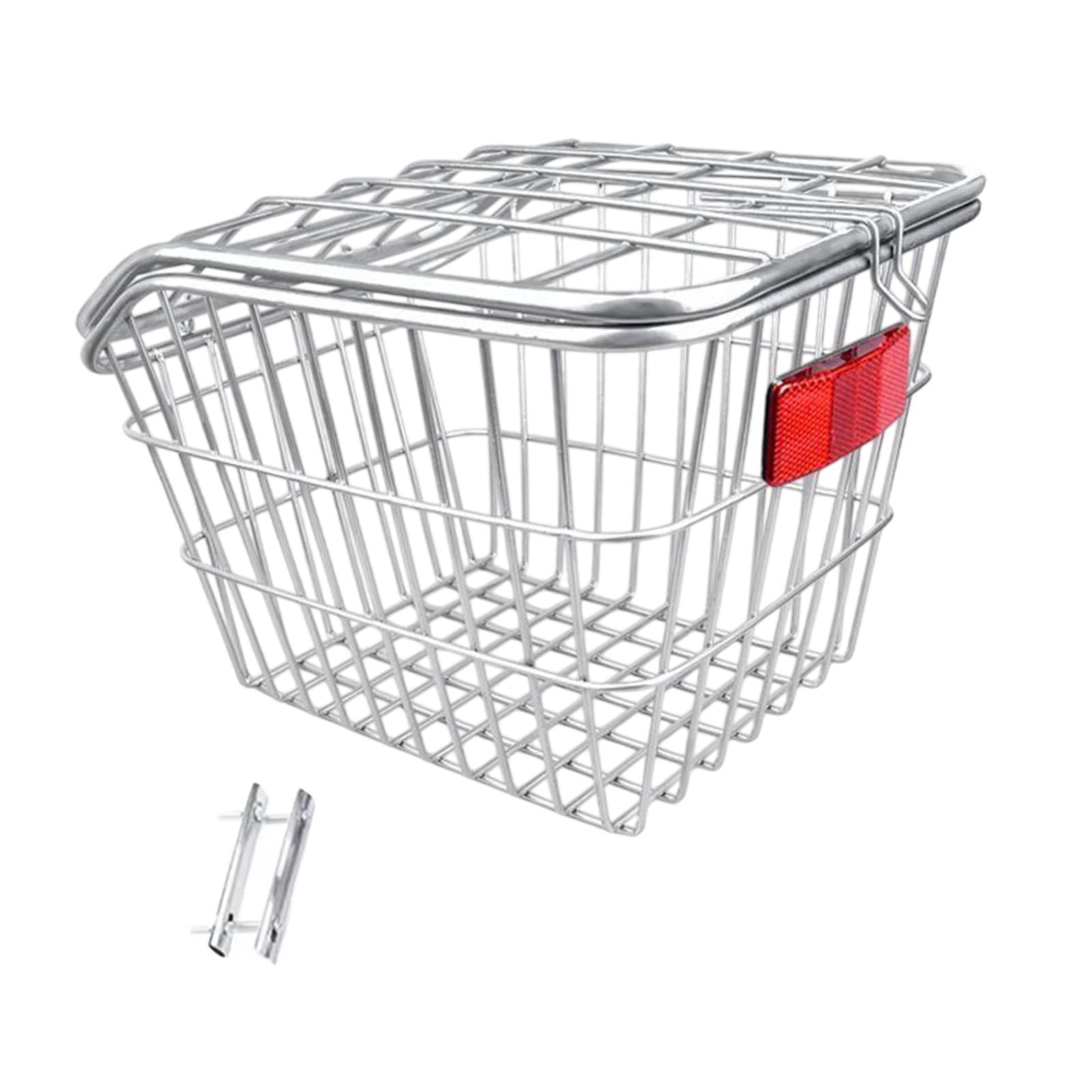 Magideal - Cesta Trasera Para Bicicleta, Portabicicletas Moderno, Fácil De Instalar, Resistente, De Alambre Metálico, Para Niños Y Adultos, Portabicicletas De Ca Plata