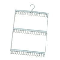 Magideal - Percha Para Ropa Con Pinzas, Tendedero, Secadora, Percha Para Ropa, Pinzas, Ropa Interior, Percha De Viaje, Puerta De Balcón , Gris 54 Clips