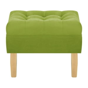 Bodevir - Pouf Wood 1C Felpa 05 Pistacho