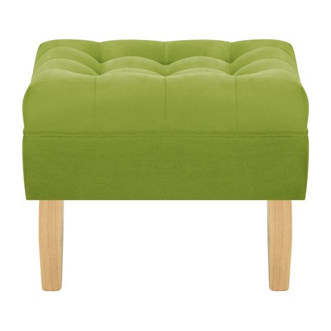 Bodevir - Pouf Wood 1C Felpa 05 Pistacho