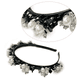 thumbnail image 3 of Diadema con horquillas y doble flequillo con diamantes de imitación, accesorios para el cabello, diademas trenzadas con clips, diademas retorcidas, 3 of 5