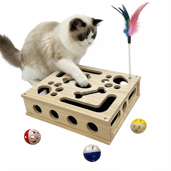 Caja rompecabezas para rascar gatos RoadAlchemist con lima de uñas interactiva