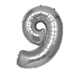 thumbnail image 1 of Globo mylar 32" silver # 9, 1 of 1