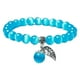 thumbnail image 3 of Pulsera De Piedras Preciosas Naturales Cuentas Redondas De Cristal Piedra De Ojo De Gato Azul Cielo, 3 of 3