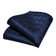 thumbnail image 4 of Corbata Azul Seda Hombres, Set con Paño Y Colleras., 4 of 7